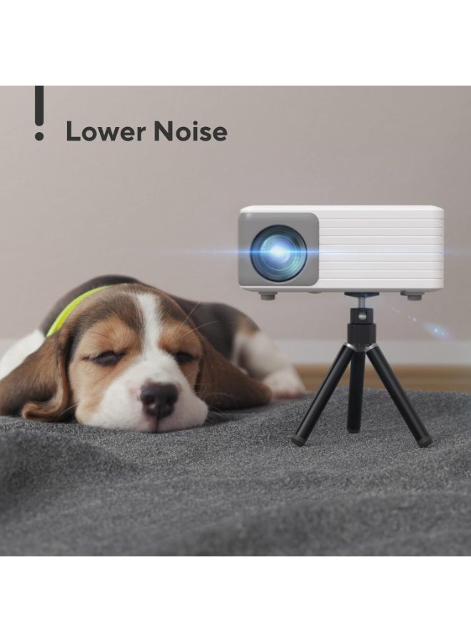 Mini Portable Projector with Native 720P Resolution, Supports 1080P Playback, 180-Inch Display, HDMI, USB and Smartphone Compatibility, Tripod Included - Image 3