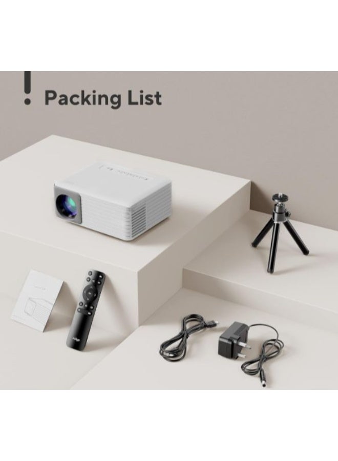 Mini Portable Projector with Native 720P Resolution, Supports 1080P Playback, 180-Inch Display, HDMI, USB and Smartphone Compatibility, Tripod Included - Image 5