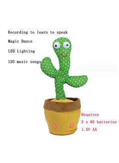 Generic Singing Dancing Cactus for Kids, Talking Recording Mimic Repeating Sings English Songs Electronic Light Up Plush Toy  - Image 3