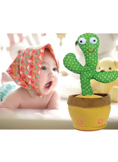 Generic Singing Dancing Cactus for Kids, Talking Recording Mimic Repeating Sings English Songs Electronic Light Up Plush Toy  - Image 1