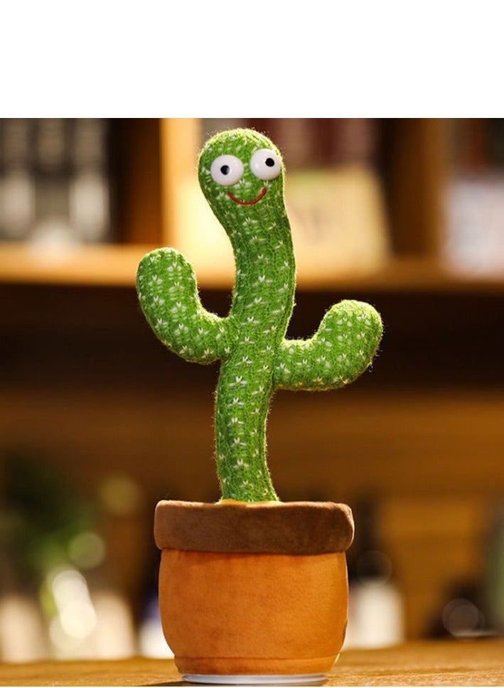 Singing Dancing Cactus for Kids, Talking Recording Mimic Repeating Sings English Songs Electronic Light Up Plush Toy - Image 5