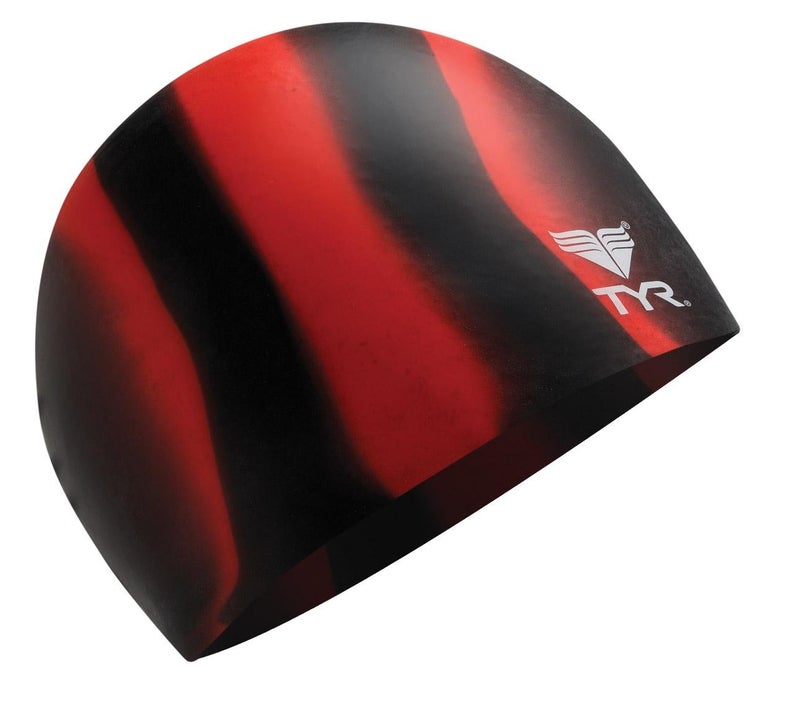 Tyr Multi Silicone Cap  Black/Red