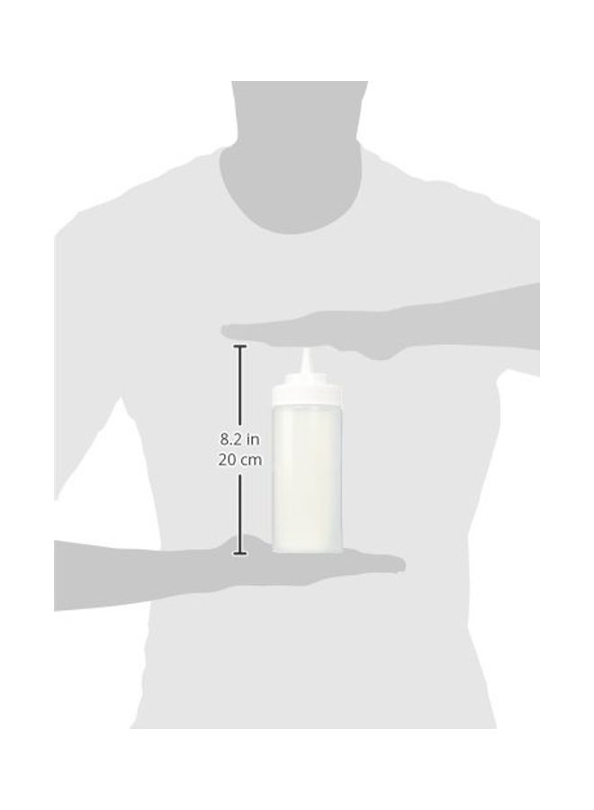 Winco Wide Mouth Squeeze Bottles, 16 Ounce, Clear, Medium, 6-Piece - Image 2