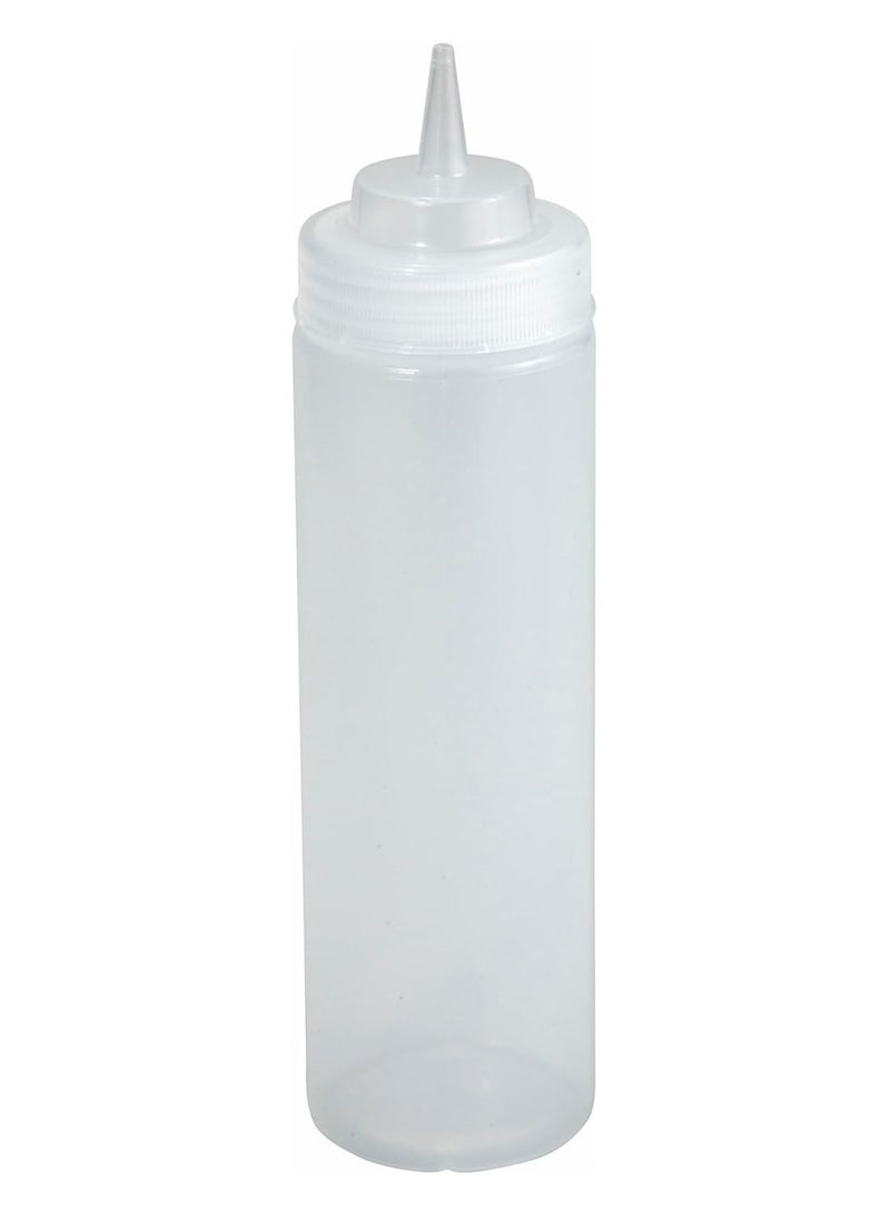 Winco Wide Mouth Squeeze Bottles, 16 Ounce, Clear, Medium, 6-Piece - Image 1