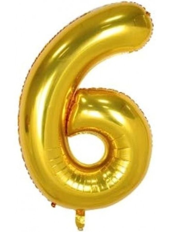 DecoLoral DECOR ME Gold colour 32inch Number Foil Balloon (No-7)