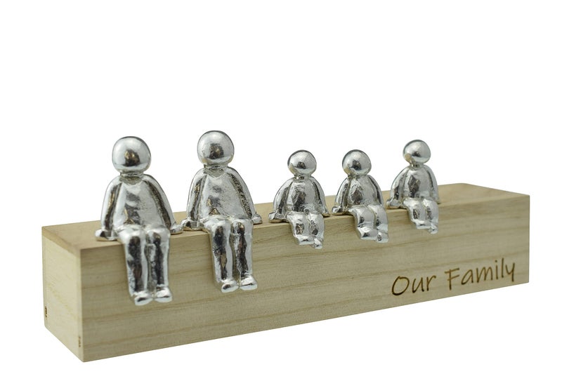 Pirantin Our Family Ornament  Choose Your Family Combination Anniversart Idea 3 children