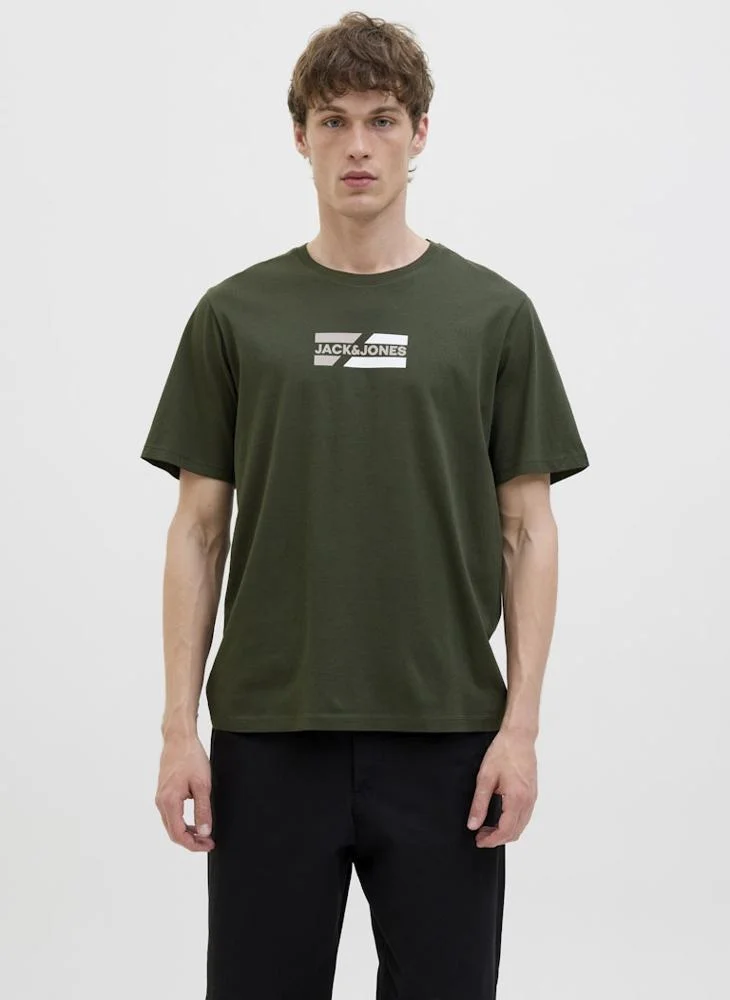 جاك & جونز Jjecorp Graphic Crew Neck T-Shirt