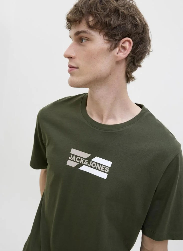 JACK & JONES Logo Regular Fit Crew Neck T-Shirt