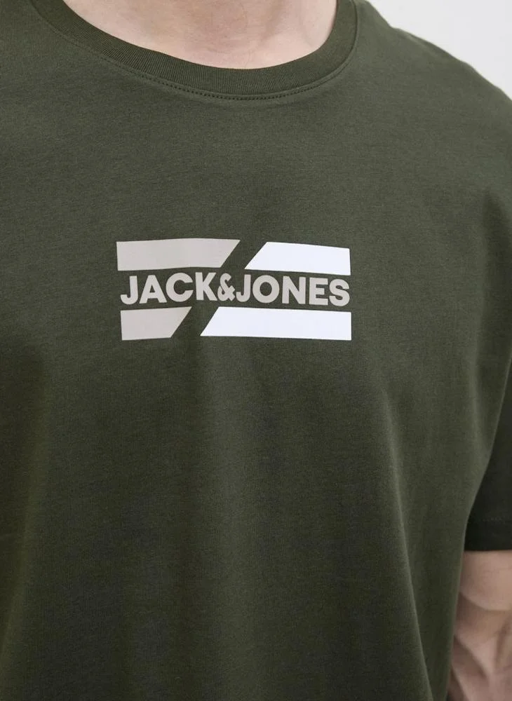 JACK & JONES Logo Regular Fit Crew Neck T-Shirt
