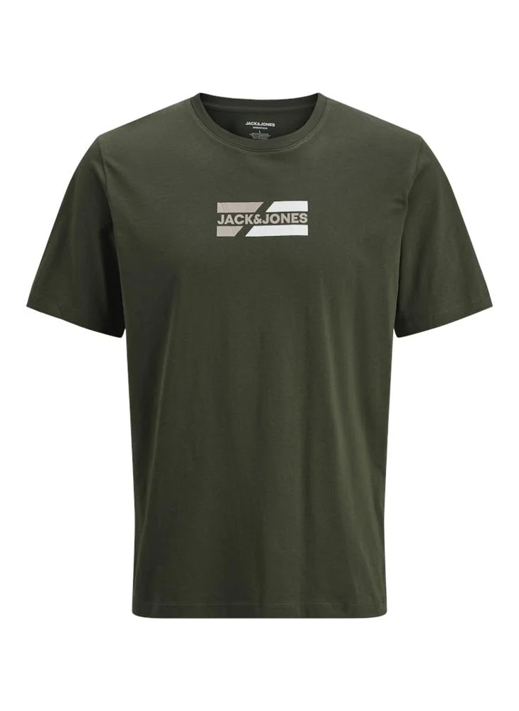 JACK & JONES Logo Regular Fit Crew Neck T-Shirt