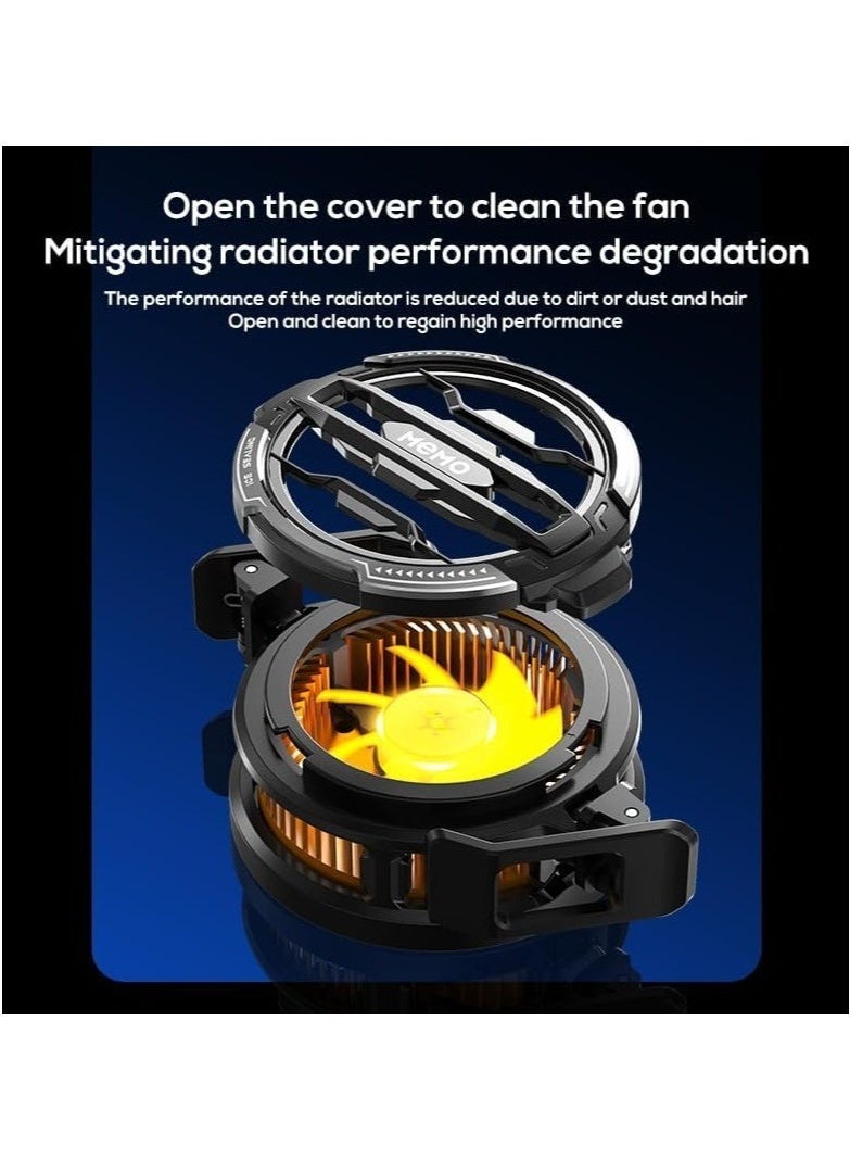 Memo CX07 Magnetic Smartphone Cooler with 15W Fast Cooling – Universal Semiconductor Radiator Fan for Gaming Phones and Tablets – Ultra-Quiet Heatsink with RGB Lighting – Snap-On Mobile Cooling Accessory for Extended Gameplay & Heat Protection - Image 5