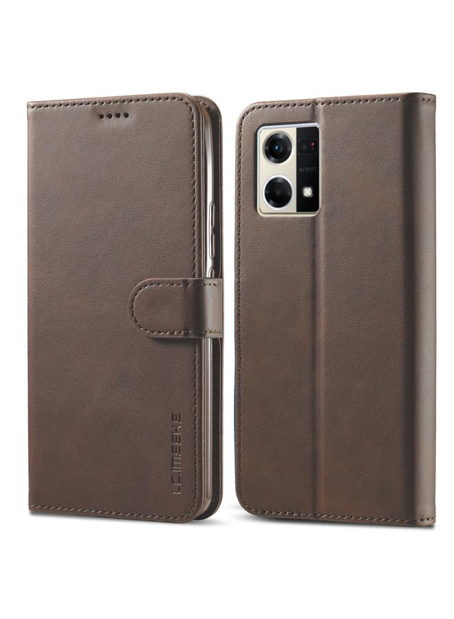 Case For OPPO Reno8 Calf Texture Horizontal Flip Leather Case