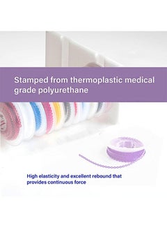 HaLunhi 2 Rolls Of 2.28m Each Orthodontic Braces Rubber Chain，The Braces Dynamic Chain Consists Of A Short Filament Chain (Short，0.136 in (3.3 mm)，Light Violet)  - Image 2