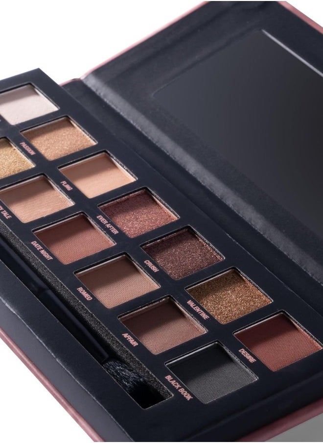 W7 Cosmetics W7 Romanced Eyeshadow Palette - 12 Natural, Pink Nude Colours - Flawless Long-Lasting Makeup  - Image 4