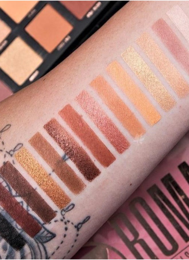 W7 Cosmetics W7 Romanced Eyeshadow Palette - 12 Natural, Pink Nude Colours - Flawless Long-Lasting Makeup  - Image 5