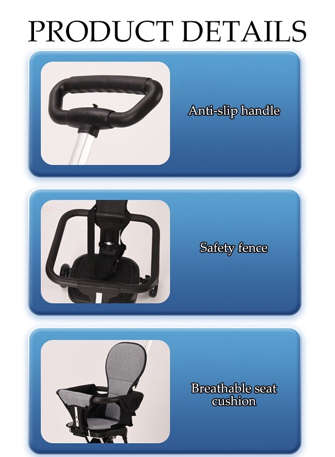 DUNISO Lightweight Foldable Stroller Portable Travel Stroller Ultra Lightweight Compact Stroller with Sun Visor Fits Airplane Easy Carry and Storage 360° Wheels and Safety Harness 3D Shock-absorbing Stroller for Kids Ages 1 to 5 Years - Image 5