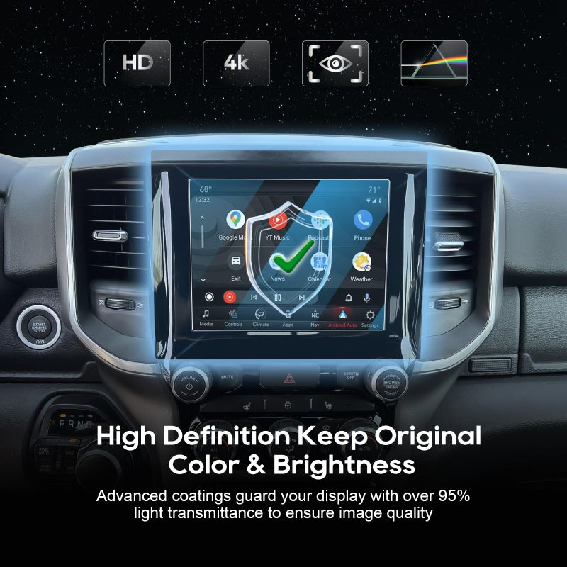 LFOTPP For Ram 1500 Screen Protector 8.4 Inch 2013-2025, for 2014-2024 Jeep Grand Cherokee /2018-2023 Wrangler JL /2020-2023 Gladiator JT /2017-2025 Compass MP/2016-2020 Chrysler Pacifica/11-23 Chrysler 300 - Image 5