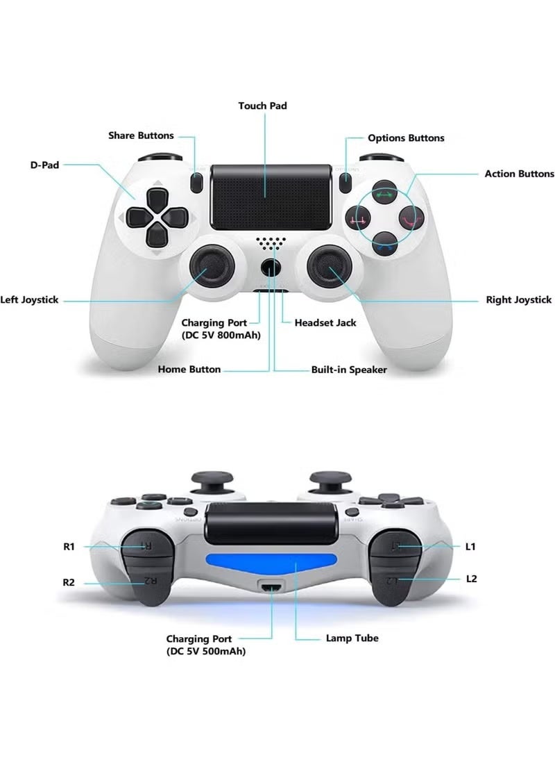 Wireless Gaming Controller with Touch Panel, Motion Sensor, Dual Vibration and Built-in Speaker, Rechargeable Gamepad for Compatible Gaming Consoles - Image 4