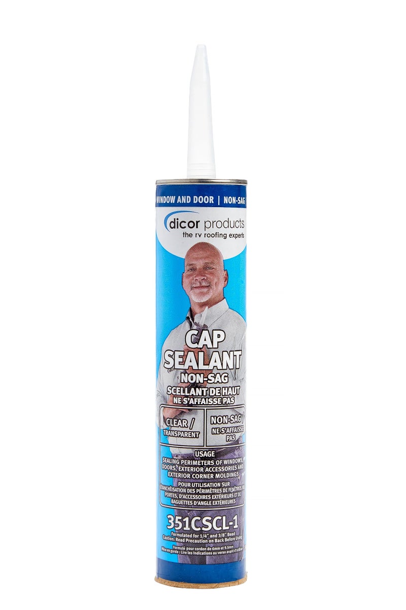 Dicor 351CSCL-1 HAPS-Free Cap Sealant - Clear for RV Window and Door Maintenance - Image 1