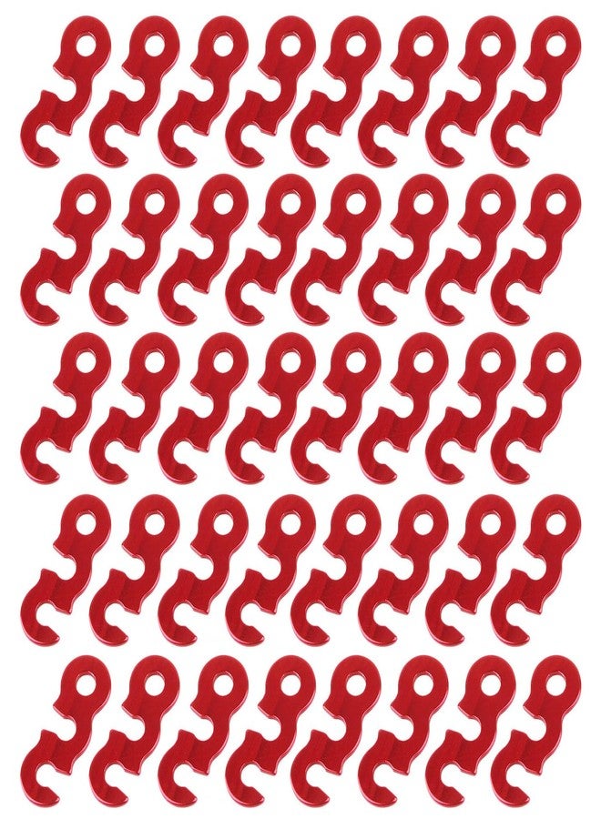 Takelablaze Guyline Tensioner Aluminum Alloy Guyline Cord Adjuster Tent Rope Tensioners Rope Adjuster Tent Wind Rope Buckles for Outdoor Tent Hiking Camping Accessories (40pcs Red) - Image 1