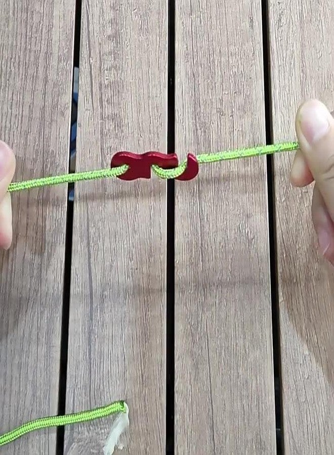 Takelablaze Guyline Tensioner Aluminum Alloy Guyline Cord Adjuster Tent Rope Tensioners Rope Adjuster Tent Wind Rope Buckles for Outdoor Tent Hiking Camping Accessories (40pcs Red) - Image 5