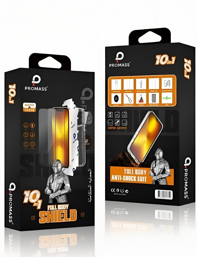 PROMASS Complete protection package for iPhone 13, the strongest and best original package from Promass (10in1) - Image 1