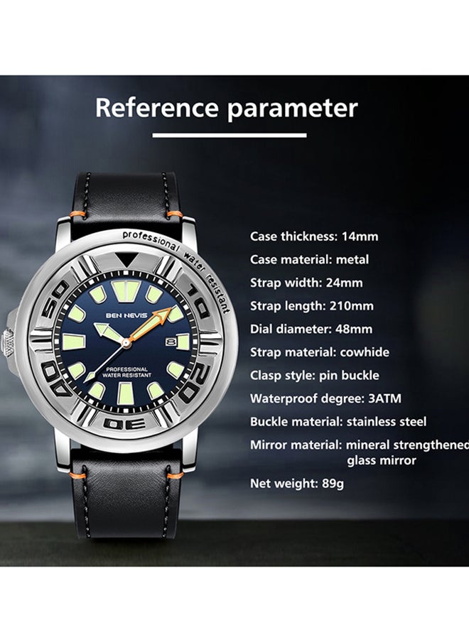 BEN NEVIS - Waterproof Quartz Wrist Watch for Men - BN3019G-Blue - Image 1
