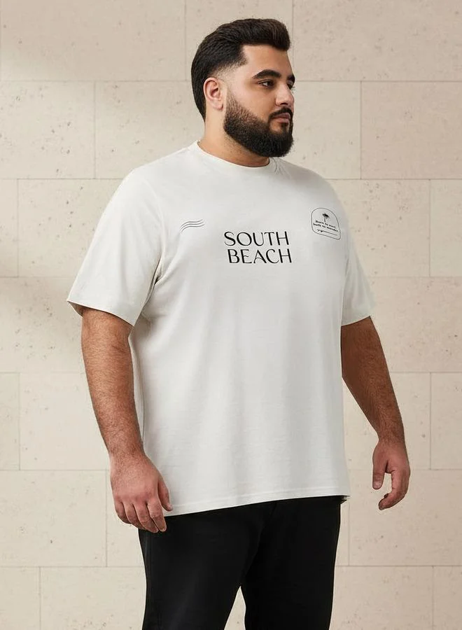 Men Regular Fit Crew Neck Short Sleeve Graphic Print T shirt