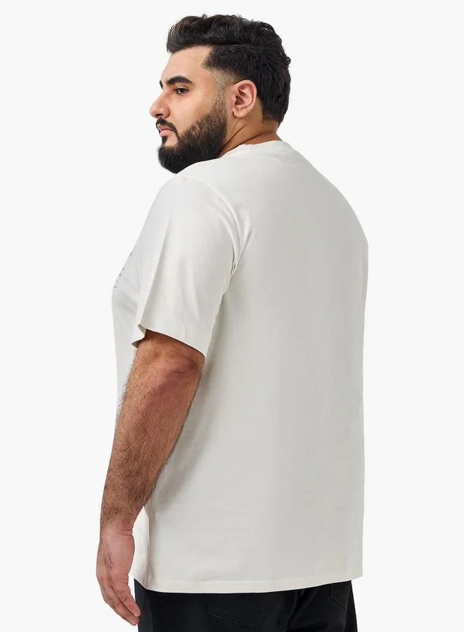 Maxim  Men Regular Fit Crew Neck Short Sleeve Graphic Print T shirt for Men | Best Price UAE