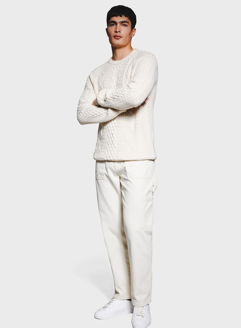 DeFacto Straight Fit Carpenter Pants  - Image 1