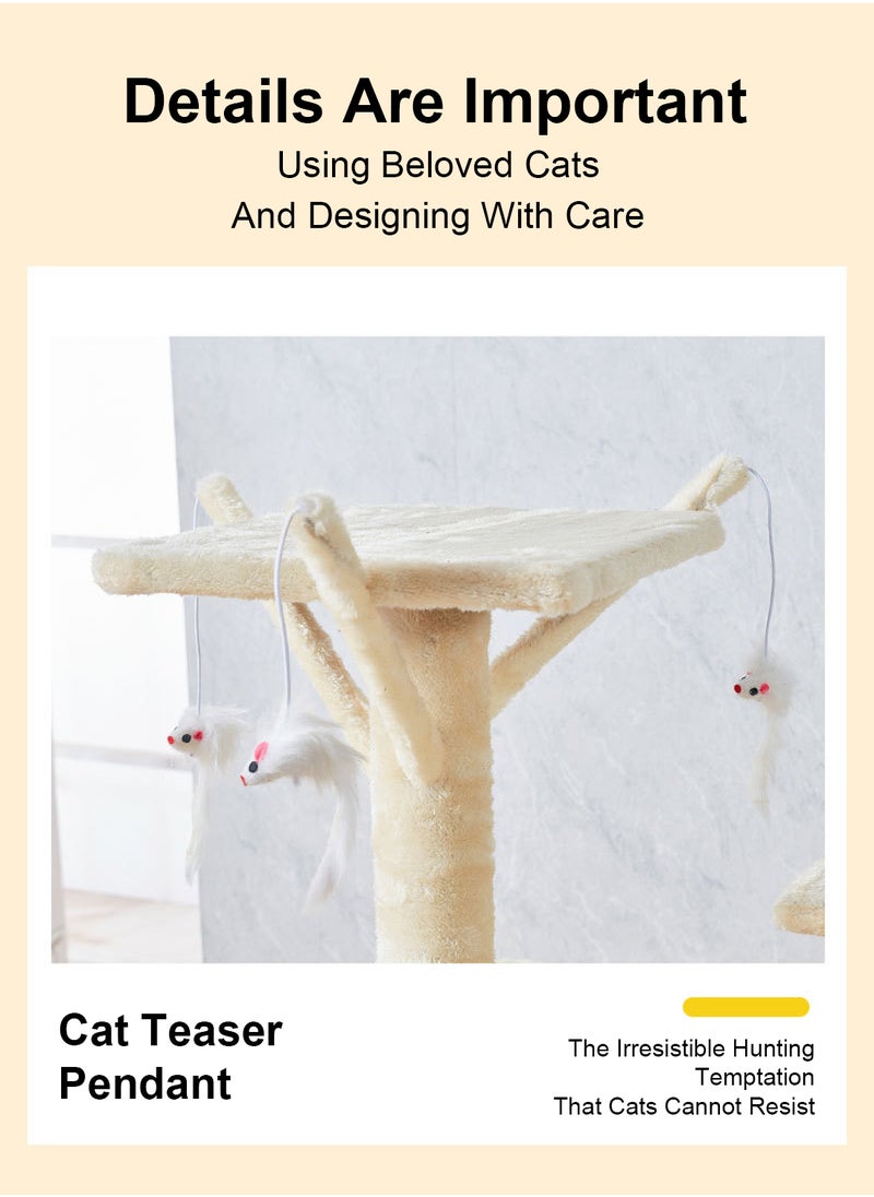 Kidle - Cat Tree Cat Climbing Frame Cat House Activity Center Condo Cat Scratch Elevated - Image 1