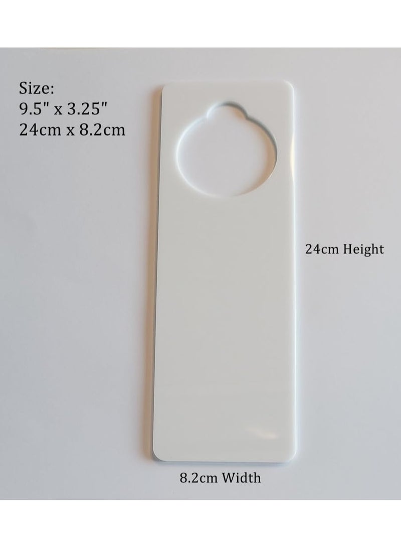 TPGP 5pcs of Door Hanging Hangers Blank Signs,DIY Blank Door Knob Signs for Painting, DIY Craft, Home, Office Hotel Decoration,Business Use, Arts and Crafts (White) - Image 3