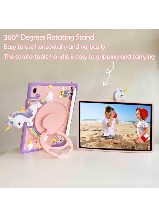 Fankalo Tablet Case Compatible with Honor Pad X8a 11 Inch Kids Cover with Pen Holder, 360° Rotating Handle Stand - Image 2