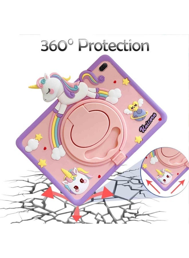 Fankalo Tablet Case Compatible with Honor Pad X8a 11 Inch Kids Cover with Pen Holder, 360° Rotating Handle Stand - Image 4
