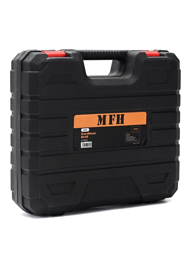 MFH TOOLS 21V Cordless Drill - 10mm - 1500mA - 2 Li-Ion Batteries with Charger, 2-Speed 0-2000 RPM, Keyless Chuck, Variable Speed, Storage Case with Drill Driver Kit, and 13 Bits for Home DIY, Repairs - Image 5