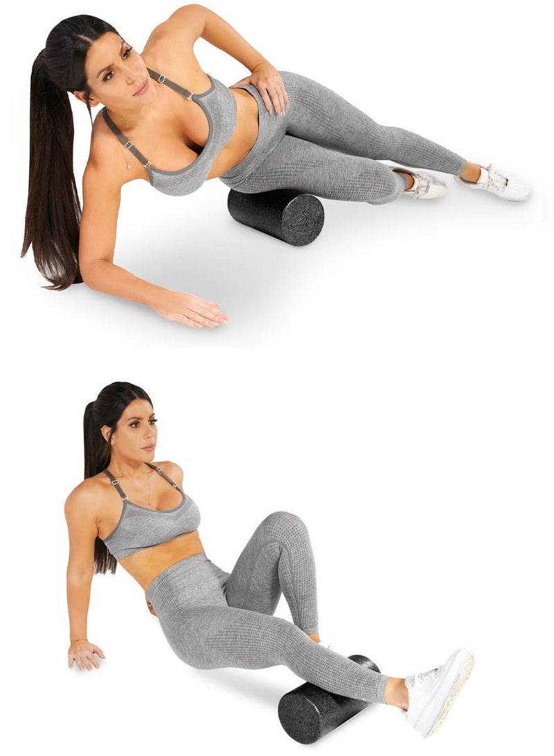 Sports High Density Yoga Foam Roller Set of 2 Pcs for Back, Legs, Exercise, Massage, Muscle Recovery, for Pain Relief Great for Fitness Enthusiasts of all Levels 60 and 30 cm Perfect for Developing Stamina - Image 2