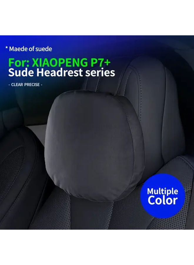 Dark Gray Suede Headrest for P7 TPU Enhanced Scratch Resistant UV Protected Adjustable Height - Image 1