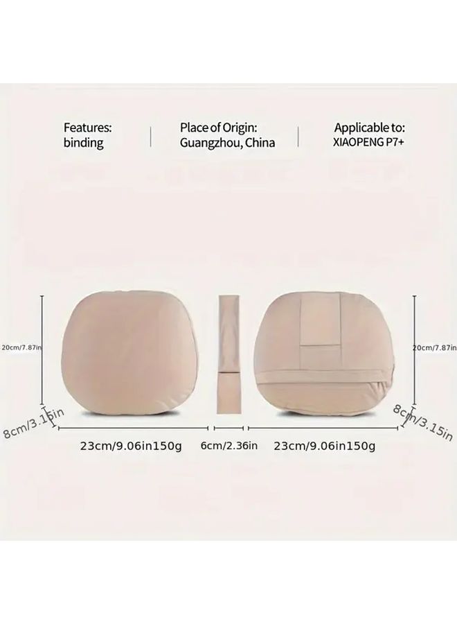 Dark Gray Suede Headrest for P7 TPU Enhanced Scratch Resistant UV Protected Adjustable Height - Image 2