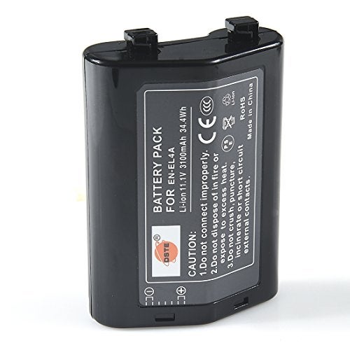 DSTE Replacement for EN-EL4A Rechargeable Li-ion Battery Compatible Nikon D2Z D2H D2Hs D2X D2Xs D3 D3S D3X F6 Camera D300 D300S D700 MB-D12 MB-40 Battery Grip as EN-EL4 - Image 5