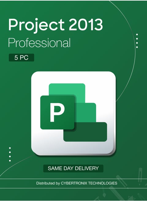 Microsoft Project 2013 Professional 5PC | Digital License | Same-Day Delivery