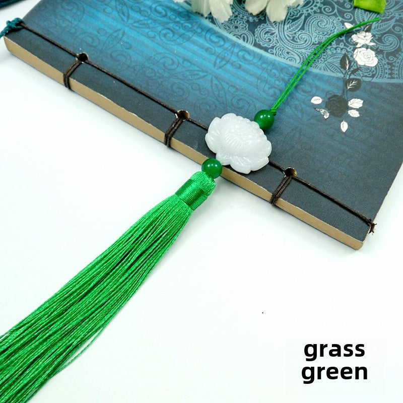 Generic Chinese Style Tassel Lotus Pendant Grass Green 