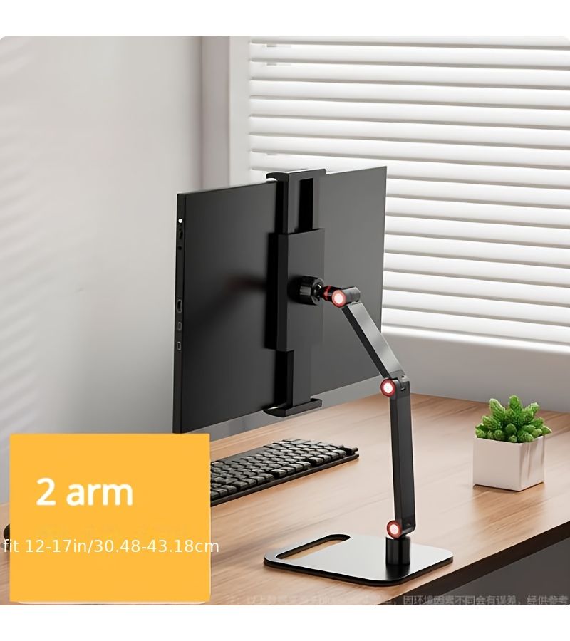 Portable Monitor Stand Foldable VESA 17 3 Inch No Drill Floating Mount - Image 3