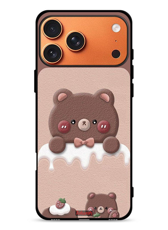 Tolwak Apple iPhone 17 Pro Max Protective Case Cover Bear Strawberry - Image 1