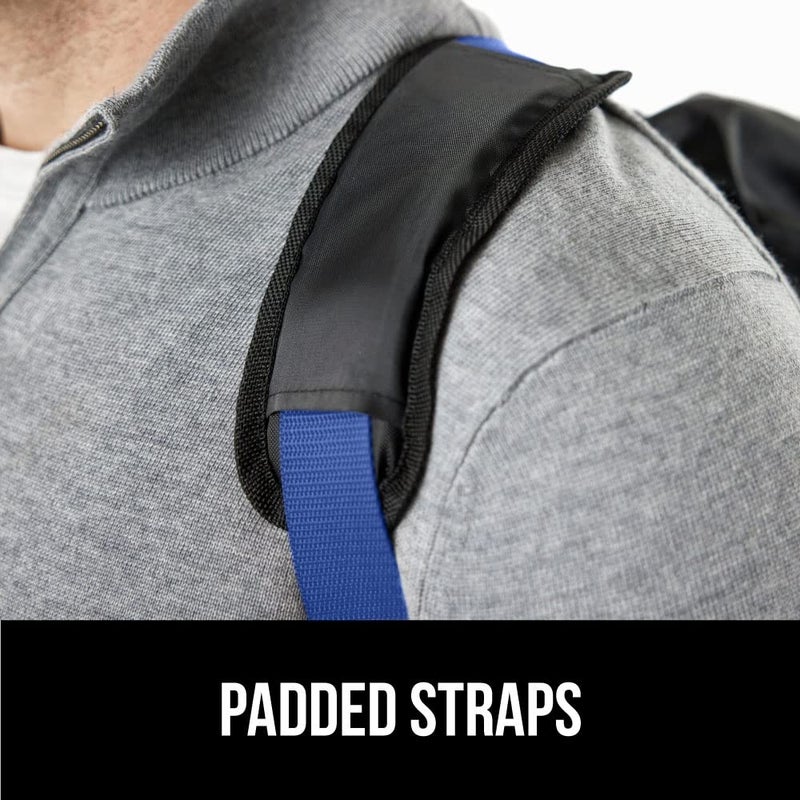 GORILLA GRIP Car Seat Travel Bag for Airplane Gate Check, Easy Carry Padded Backpack Bags Cover Carseats, Infant Baby Carriers and Toddler Booster Seats for Airport, Child Air Travels Essential, Blue - Image 4