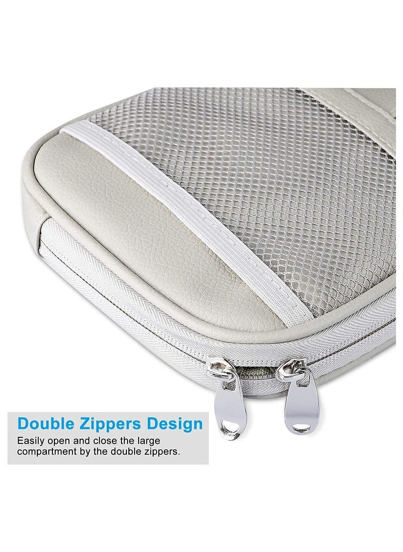Y&D Car Sun Visor Organizer, Truck SUV Storage Pouch Registration Holder,Auto Interior Accessories Leather Pocket Organizer with Multi-Pocket Net Zipper for Card License Pen Key Document Sunglasses  - Image 5