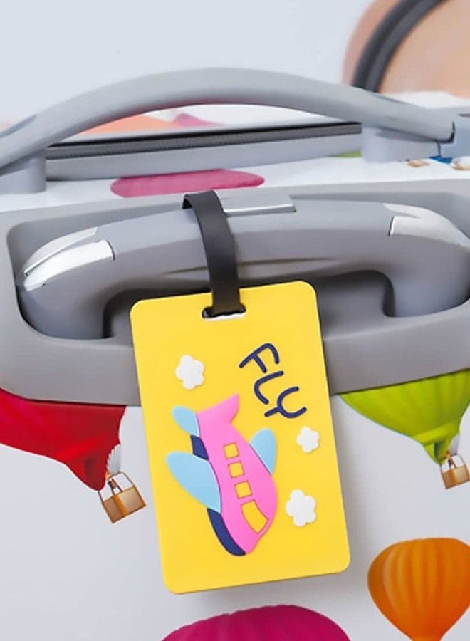 Peachjoy 4 Piece Luggage Tag Suitcase Luggage Tags Handbag Travel Bag School Bag Handbag Instrument Tag Name Address Tag with Information Card Stock and Hanging Buckle - Image 2