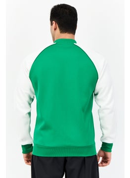 adidas Originals Men Sportswear Fit Long Sleeve Outdoor Track Jacket, Green  - Image 3