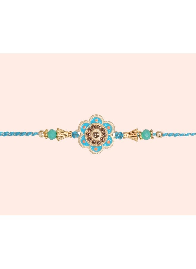 CHERKRAFT - CHERKRAFT Diamond Fancy Rakhi for Brother Designer Rakshabandhan Rakhi Thread - 167 - Image 1