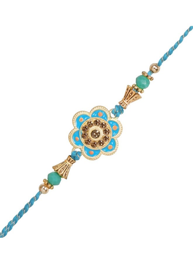 CHERKRAFT - CHERKRAFT Diamond Fancy Rakhi for Brother Designer Rakshabandhan Rakhi Thread - 167 - Image 1