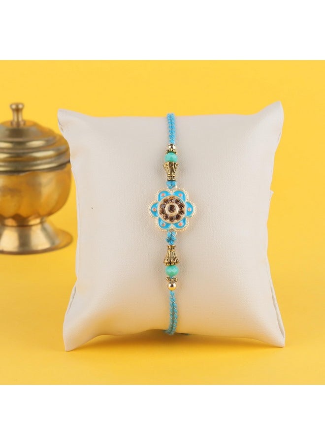 CHERKRAFT - CHERKRAFT Diamond Fancy Rakhi for Brother Designer Rakshabandhan Rakhi Thread - 167 - Image 1